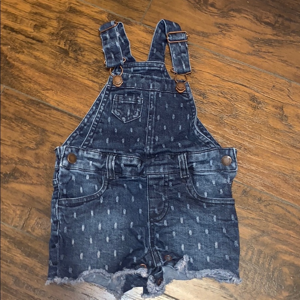 Infant Denim Faded Overalls